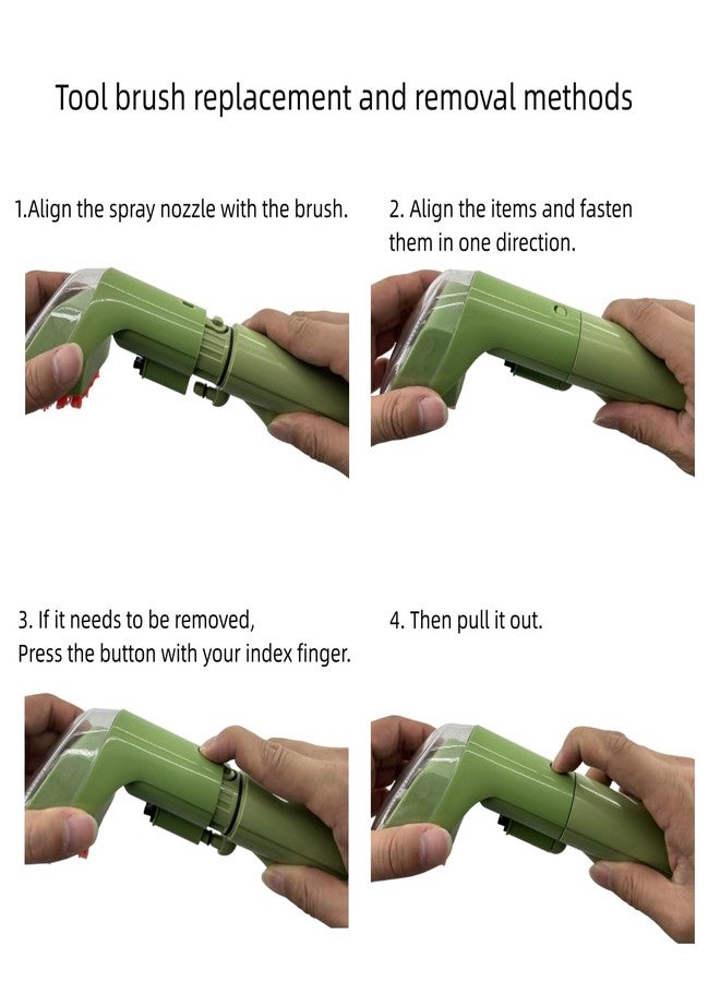 QINAN قطع غيار أدوات متعددة الأغراض من ليتل جرين 1400B متوافقة مع بيسيل 1400B 1425 1400 3194 3353 2458 3588F 1986 1844 2290A 1400W 1425W ملحقات فرشاة تنظيف البقع الصعبة (أخضر 1+1) - Image 5